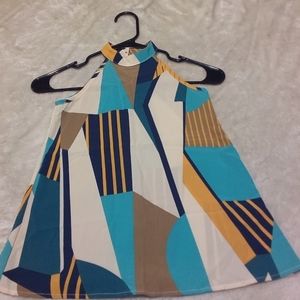 Shein Cute Girls Colorful Neck shoulders out cut Blouse